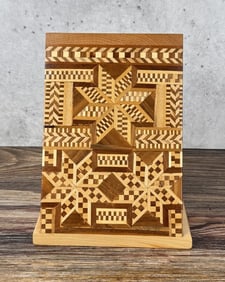 Hardwood Inlaid Knife Block