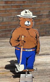 Porcelain USFS US Forest Service Smokey Bear Sign