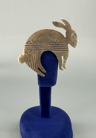 Andy Marion Navajo Sterling Silver Rabbit Brooch