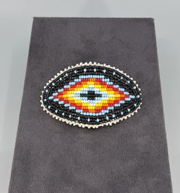 Native American Indian Beaded Hair Barrette