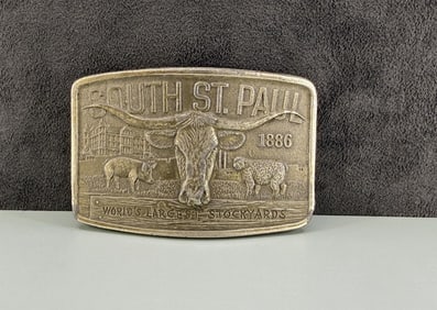 St Paul Stockyards Cowboy Belt Buckle