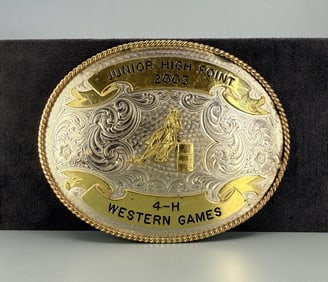 Montana Silversmiths Barrel Racing Belt Buckle