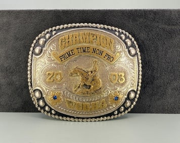 Prime Time Champion WGRHA Rodeo Belt Buckle
