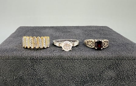 Lot of Sterling Silver Rings