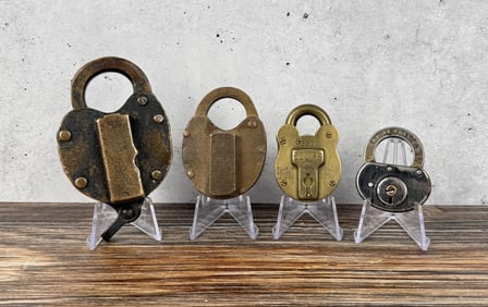 Collection of Railroad Padlocks Locks