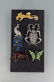 Rhinestone Costume Jewelry Animal Brooches