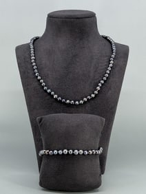 14k Gold Tahitian Black Pearl Necklace