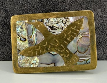 Alpaca Mexico Mother of Pearl Belt Buckle