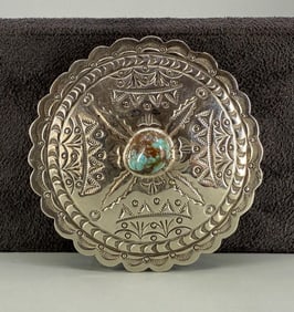 Verna Blackgoat Navajo Sterling Belt Buckle