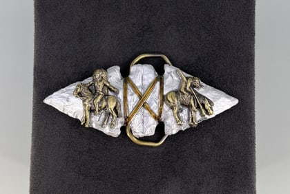 Native American Indian Belt Buckle