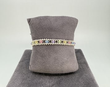 Sterling Silver Multi Stone Bracelet