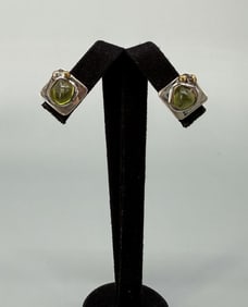 Charles Skiera Sterling Silver Peridot Earrings