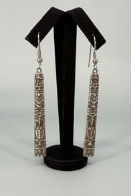 Northwest Coast Sterling Tribal Totem Earrings