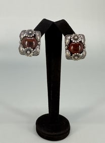 Niels Erik From Sterling Silver Amber Earrings