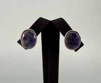 Sterling Silver Tanzanite Earrings