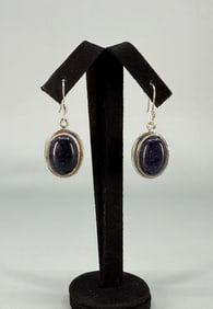 Sterling Silver Blue Goldstone Earrings
