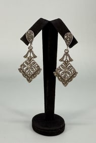 Sterling Silver Marcasite Earrings