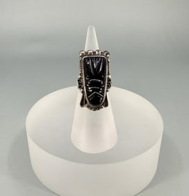 Taxco Mexico Sterling Silver Aztec Ring