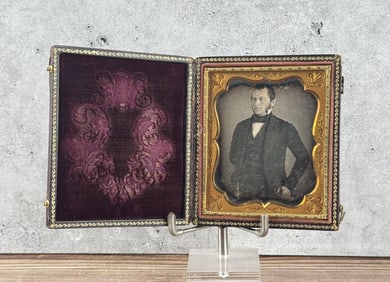 Antique Daguerreotype Photo In Case
