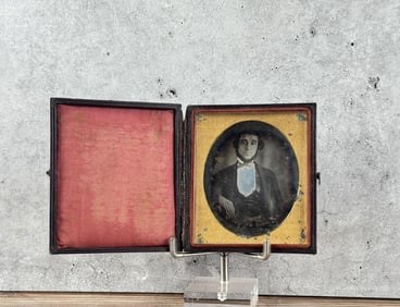Antique Daguerreotype Photo Fancy Bowtie