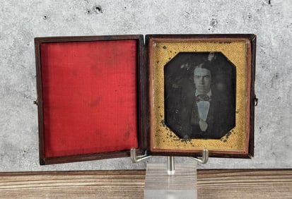 Antique Daguerreotype Photo In Case