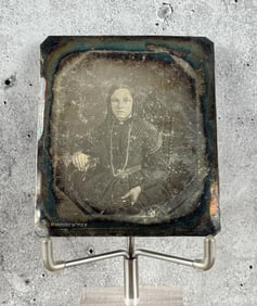 Antique Plate Marked Daguerreotype Photo Binsse
