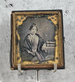 Antique Daguerreotype Photo In Case
