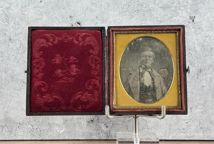 Antique Daguerreotype Photo Fancy Bowtie