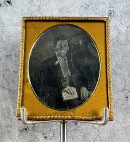 Antique Daguerreotype Photo Fancy Bowtie
