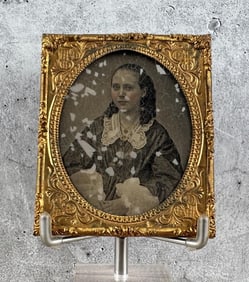 Antique Ambrotype Photo Tinted