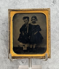 Antique Tintype Photo Boy in Dress