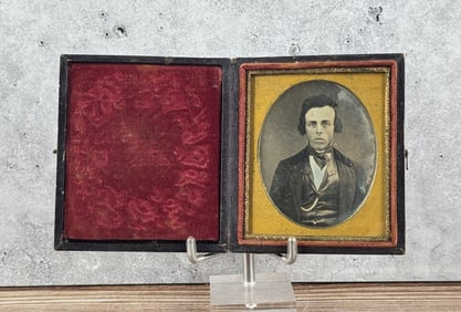 Antique Daguerreotype Photo Stately Gentleman