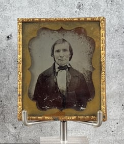 Antique Ambrotype Photo Fancy Bowtie