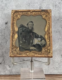 Antique Ambrotype Photo Gold Miner