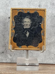 Antique Ambrotype Photo Fancy Bowtie
