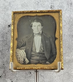 Antique Daguerreotype Photo Stately Gentleman