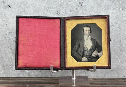Antique Daguerreotype Photo Fancy Bowtie