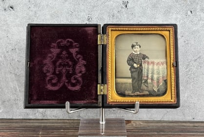 Edward H. Olds Daguerreotype Photo Tinted Child