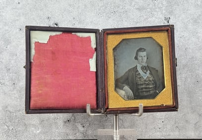 Antique Daguerreotype Photo Fancy Bowtie