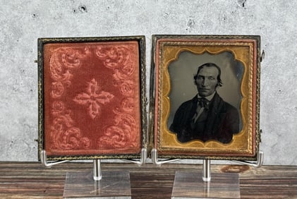 Antique Daguerreotype Photo Fancy Bowtie