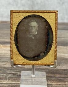 Antique Daguerreotype Photo Stately Gentleman