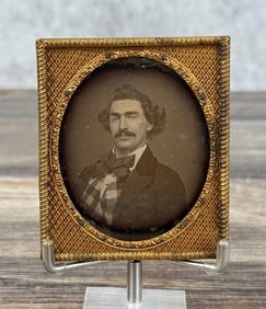 Antique Daguerreotype Photo Fancy Bowtie