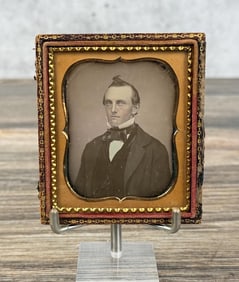 Antique Daguerreotype Photo Fancy Bowtie