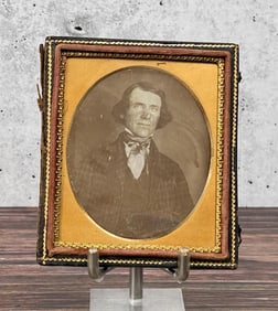 Antique Daguerreotype Photo Fancy Bowtie