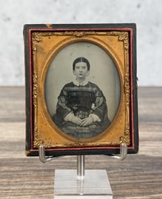 Antique Identified Ambrotype Photo Young Lady