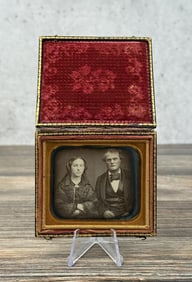 Antique Daguerreotype Photo Ugly Couple