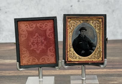 Antique Tintype Photo Mobster Looking Gentleman