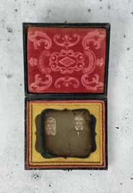Antique Daguerreotype Photo Husband and Wife