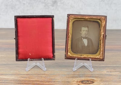 Antique Daguerreotype Photo Fancy Bowtie