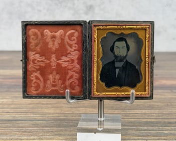 Antique Ambrotype Photo Man with Beard